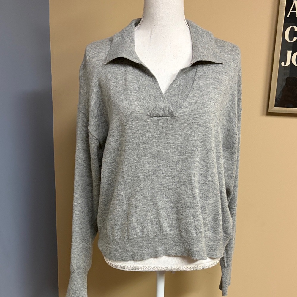 Gray Collared Sweater - image 1